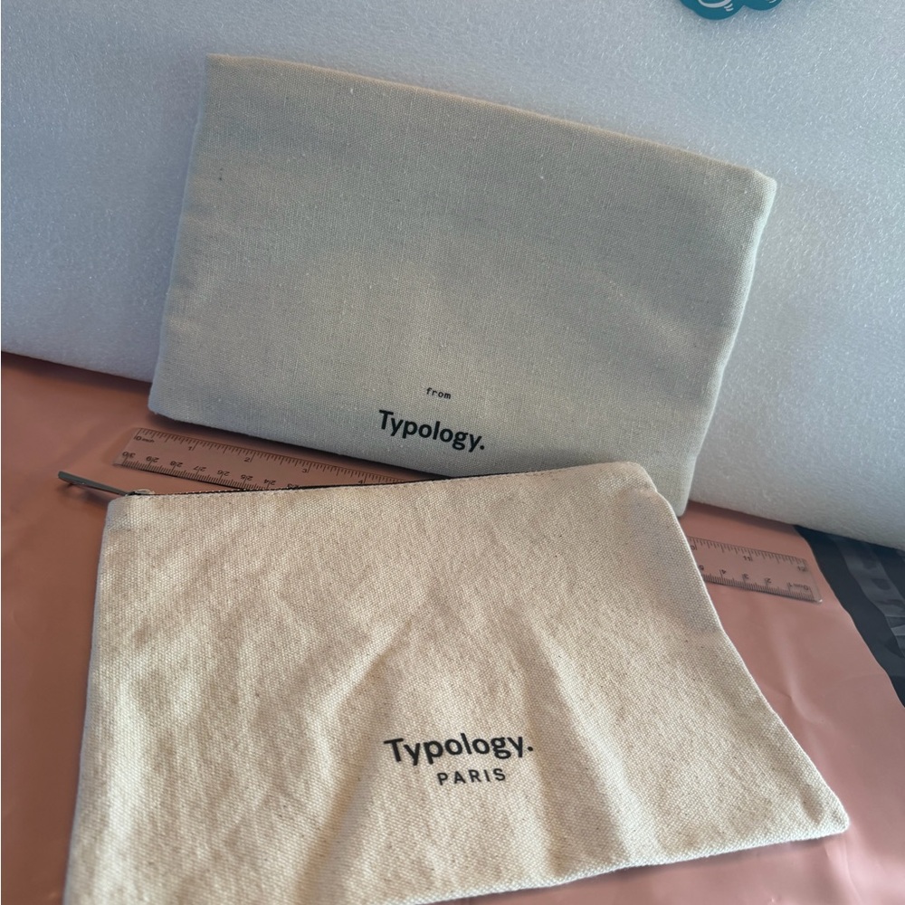 Anthropologie Cream Cosmetic Bag Set - Picture 7 of 7